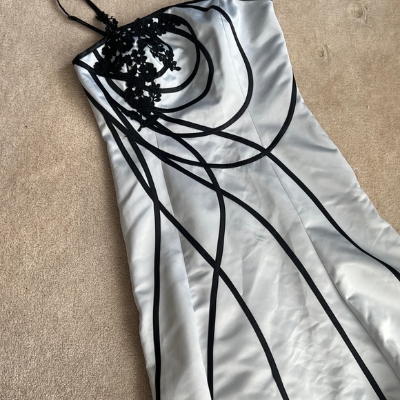 Vintage postmodern space age midi prom dress - Picture 4 of 5